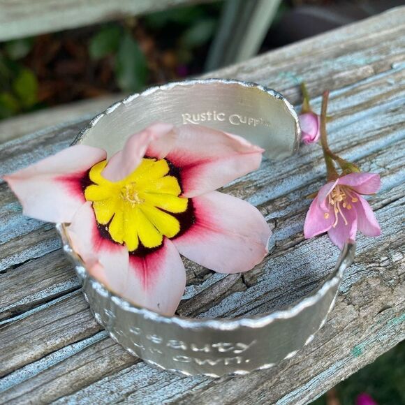 💍Rustic Cuff Bracelet “Admire Someone Else Beauty Without Questioning Your Own. - Picture 4 of 7
